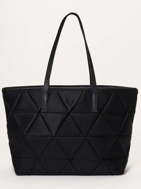 lululemon athletica Black Quilted Triangle Tote